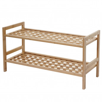 Meuble à chaussures HWC-B53 - 2 étagères, extensible