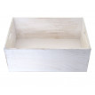 Boîte en bois HWC-C20, style shabby - 60x40x24cm, blanc shabby