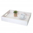 Boîte en bois HWC-C20, style shabby - 40x30x7cm, blanc shabby