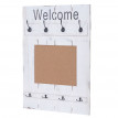 Portemanteau mural HWC-C89 avec tableau d'affichage, 91x60cm - blanc shabby