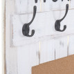 Portemanteau mural HWC-C89 avec tableau d'affichage, 91x60cm - blanc shabby