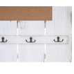 Portemanteau mural HWC-C89 avec tableau d'affichage, 91x60cm - blanc shabby