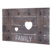 Portemanteau mural HWC-C89, FAMILY, 8 crochets, 60x90cm - brun shabby