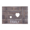Portemanteau mural HWC-C89, FAMILY, 8 crochets, 60x90cm - brun shabby