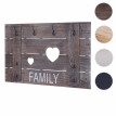 Portemanteau mural HWC-C89, FAMILY, 8 crochets, 60x90cm - brun shabby