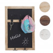 Portemanteau mural HWC-C51, tableaux noirs, 55x34cm - brun naturel, shabby