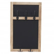 Portemanteau mural HWC-C51, tableaux noirs, 55x34cm - brun naturel, shabby