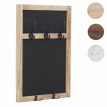 Portemanteau mural HWC-C51, tableaux noirs, 55x34cm - brun naturel, shabby