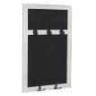 Portemanteau mural HWC-C51, tableaux noirs, 55x34cm - blanc, shabby