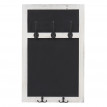 Portemanteau mural HWC-C51, tableaux noirs, 55x34cm - blanc, shabby