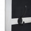 Portemanteau mural HWC-C51, tableaux noirs, 55x34cm - blanc, shabby
