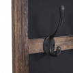 Portemanteau mural HWC-C51, tableau noir, 55x34cm - brun, shabby