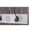 Portemanteau mural HWC-C89, HOME, 8 crochets, 91x60cm - brun shabby
