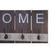 Portemanteau mural HWC-C89, HOME, 8 crochets, 91x60cm - brun shabby
