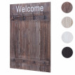 Portemanteau mural HWC-C89, WELCOME, 91x60cm - brun naturel shabby