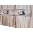 Portemanteau mural HWC-C89, WELCOME, 91x60cm - brun naturel shabby