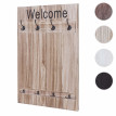 Portemanteau mural HWC-C89, WELCOME, 91x60cm - brun naturel shabby
