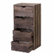 Commode HWC-C62, 4 tiroirs, 70x32x26cm - brun shabby