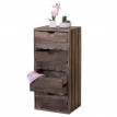 Commode HWC-C62, 4 tiroirs, 70x32x26cm - brun shabby