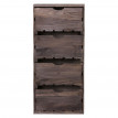 Commode HWC-C62, 4 tiroirs, 70x32x26cm - brun shabby