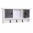 Porte-clés mural HWC-A48 avec portes - gris shabby