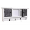 Porte-clés mural HWC-A48 avec portes - gris shabby