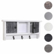 Porte-clés mural HWC-A48 avec portes - gris shabby