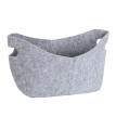 Corbeille en feutre HWC-C35, 12 litres - gris clair