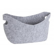 Corbeille en feutre HWC-C35, 12 litres - gris clair