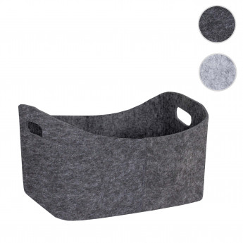 Corbeille en feutre HWC-C35, 26 litres - gris clair