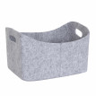 Corbeille en feutre HWC-C35, 26 litres - gris clair