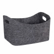 Corbeille en feutre HWC-C35, 26 litres - gris foncé