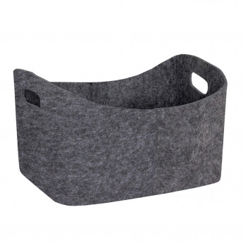 Corbeille en feutre HWC-C35, 26 litres - gris foncé