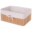 3x boîte de rangement HWC-C21, bambou - nature