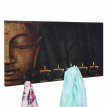 Portemanteau mural « photo » HWC-C75, 4 double crochets, 60x30cm - Buddha