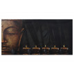 Portemanteau mural « photo » HWC-C75, 4 double crochets, 60x30cm - Buddha