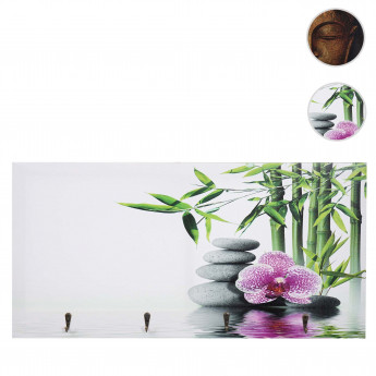 Portemanteau mural «&nbsp;photo&nbsp;» HWC-C75, 4 crochets, 60x30cm - Kho Samui