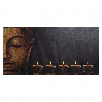 Portemanteau mural «&nbsp;photo&nbsp;» HWC-C75, 4 crochets, 60x30cm - Buddha