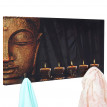 Portemanteau mural «&nbsp;photo&nbsp;» HWC-C75, 4 crochets, 60x30cm - Buddha