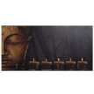 Portemanteau mural «&nbsp;photo&nbsp;» HWC-C75, 4 crochets, 60x30cm - Buddha