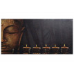 Portemanteau mural «&nbsp;photo&nbsp;» HWC-C75, 4 crochets, 60x30cm - Buddha
