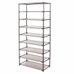 Meuble à chaussures HWC-B68, 8 étagères, 140x60x28cm - gris