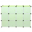 Système de rangement Sydney T307, 12 boîtes 36x36x36xcm, vert