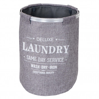 Sac de lavage HWC-C34, avec filet, pliable, 55x39cm, 65l - gris