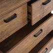Buffet haut HWC-A27, 115x80x40cm, 6 tiroirs, aspect chêne