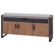 Portemanteau mural + banquette HWC-A27, 53x110x30cm, aspect chêne