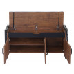 Portemanteau mural + banquette HWC-A27, 53x110x30cm, aspect chêne