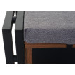 Portemanteau mural + banquette HWC-A27, 53x110x30cm, aspect chêne