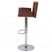 Tabouret de bar HWC-B17, similicuir, aspect noyer, rétro - brun vintage