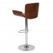 Tabouret de bar HWC-B17, similicuir, aspect noyer, rétro - brun vintage